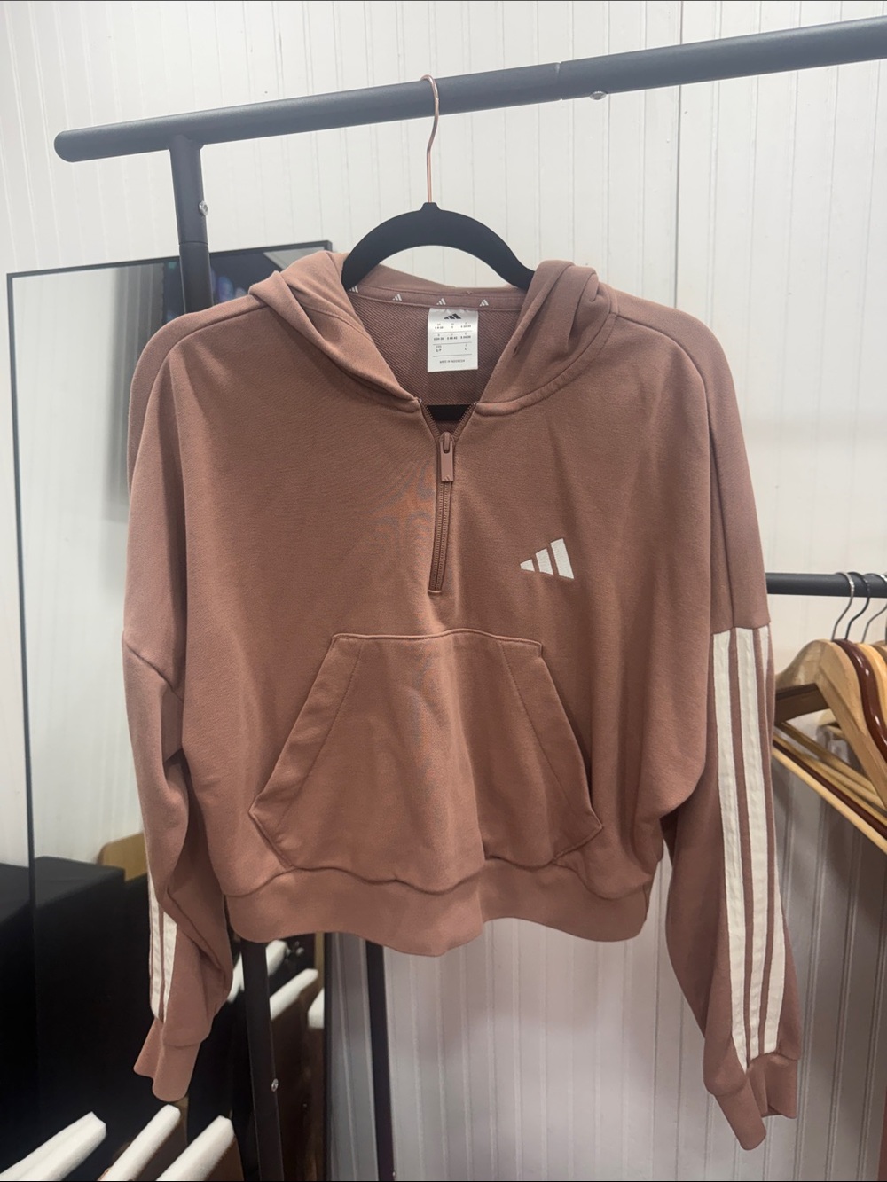 adidas Women’s Mauve Half-Zip Hoodie